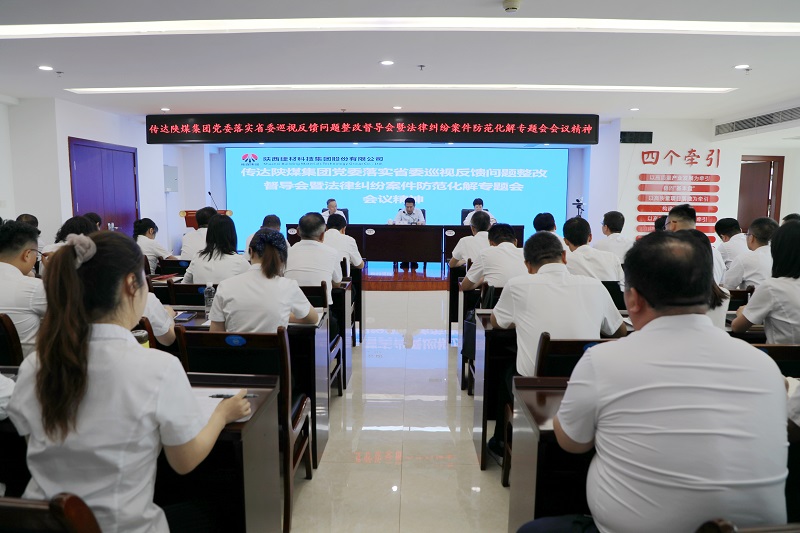 建材科技公司召開專題會議學習傳達陜煤集團黨委關于落實省委巡視反饋問題整改督導會暨法律糾紛案件防范化解專題會會議精神